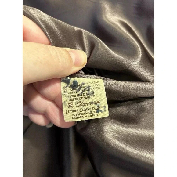 VTG De Long Classic Lamb Leather Men's Brown Button Front Blazer Jacket Size 40R - Picture 13 of 14